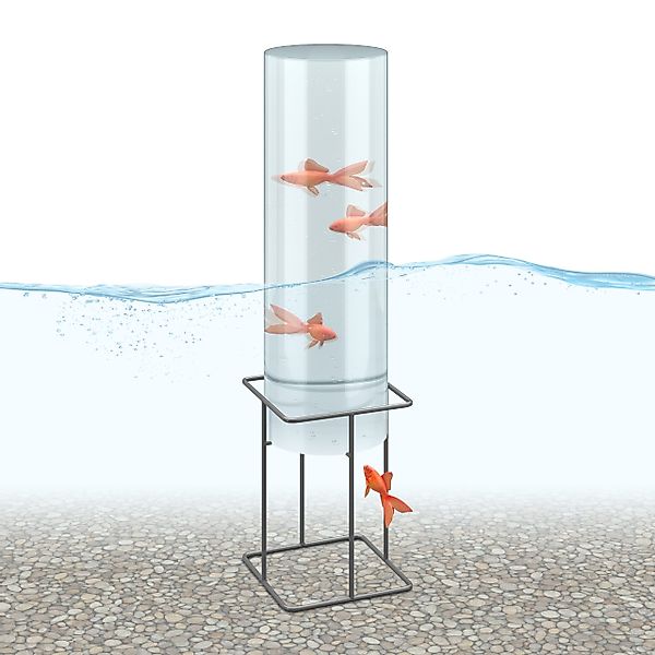 relaxdays Fischturm Fischsäule für Gartenteich günstig online kaufen