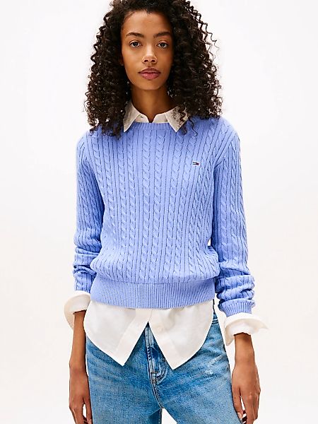 Tommy Jeans Strickpullover "TJW CABLE ESSENTIAL SWEATER", mit Zopfmuster günstig online kaufen