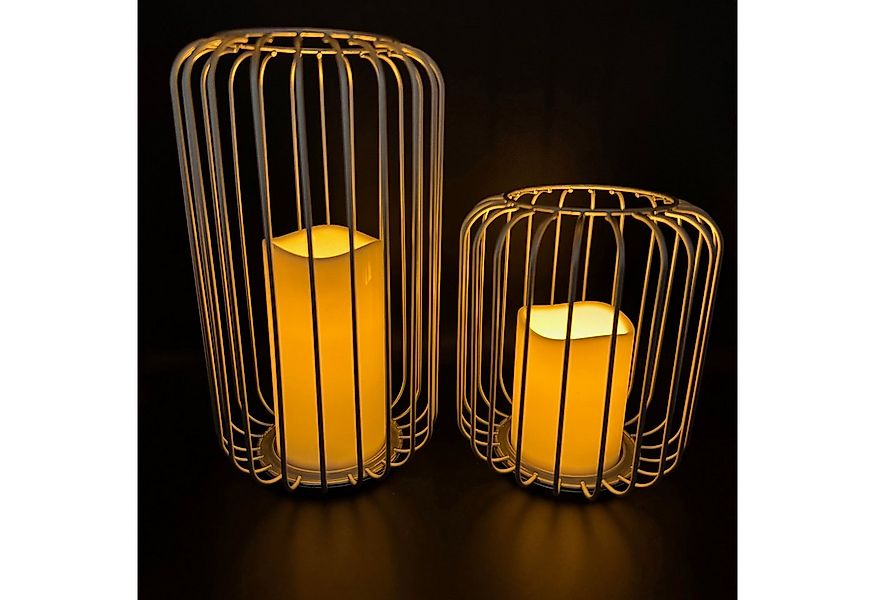 Online-Fuchs LED Laterne 2er Set Deko Laternen für draußen, outdoor geeigne günstig online kaufen