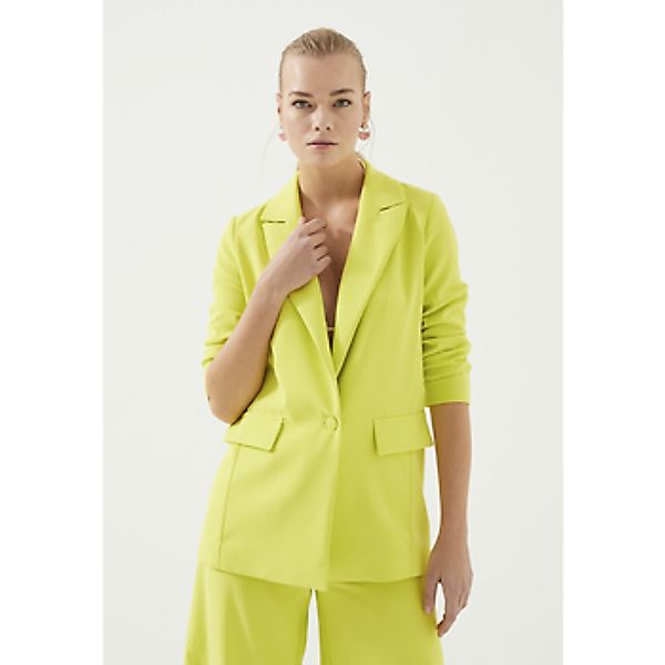 Just Like You  Blazer Hellgrüner Blazer mit gerafften Ärmeln günstig online kaufen