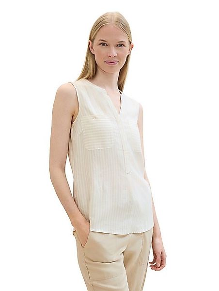 TOM TAILOR Blusenshirt gestreift mit aufgesetzten günstig online kaufen
