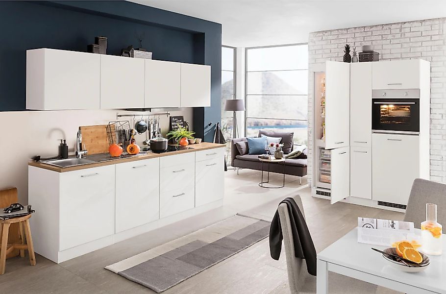 KOCHSTATION Küchenzeile "KS-Kehl" mit E-Geräten, Breite 390 cm, inkl. Kühl/ günstig online kaufen