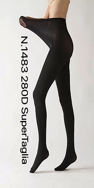COFI 1453 Leggings Damen Strumpfhose durchsichtig 280 Den Baumwollzwickel günstig online kaufen