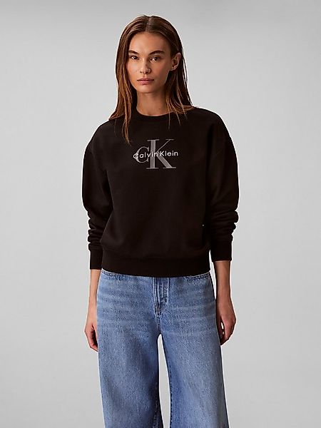 Calvin Klein Jeans Sweatshirt LS MONOLOGO FRENCH TERRY RLXD CR, Logoschrift günstig online kaufen