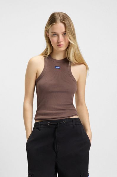 HUGO Blue Tanktop Easy Tank Stretch-Baumwolle, günstig online kaufen