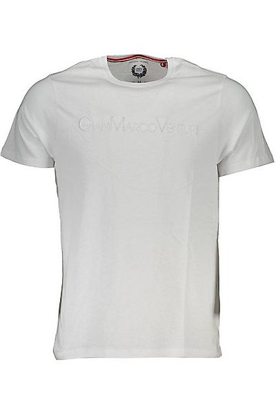 GIAN MARCO VENTURI T-Shirt Weißes Herren T-Shirt mit Rundhals und Stickerei günstig online kaufen