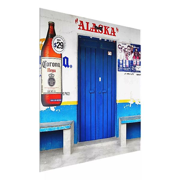 Glasbild Architektur & Skyline - Quadrat ALASKA Blue Bar günstig online kaufen