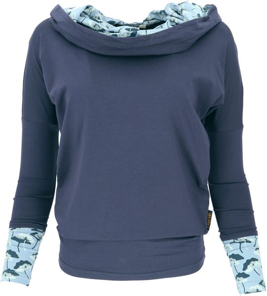 Guru-Shop Longsleeve Lockeres Longshirt aus Bio-Baumwolle, günstig online kaufen