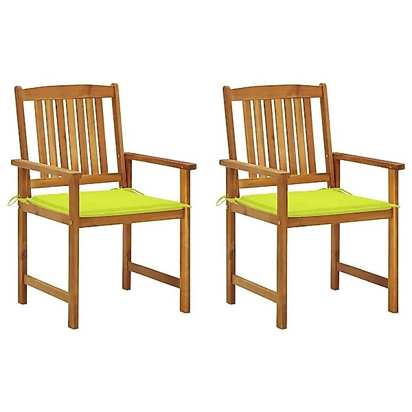 vidaXL Gartenstühle mit Kissen 2 Stk Massivholz Akazie 3061189 günstig online kaufen