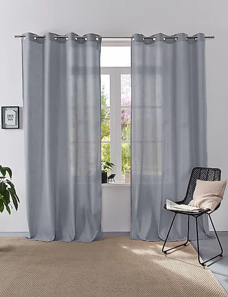 Home affaire Collection Vorhang »Linsdorf«, (1 St.), Leinenstruktur, halbtr günstig online kaufen