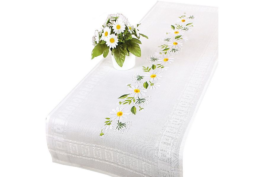 Delindo Lifestyle Kreativset Handarbeits-Tischläufer - Sticken im Spannstic günstig online kaufen