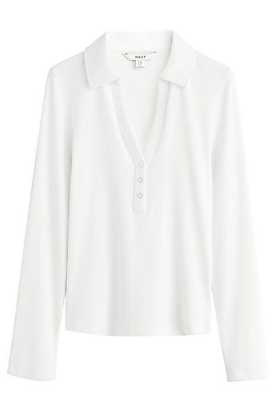 Next Langarmbluse Langärmeliges Button-down-Henley-Oberteil (1-tlg) günstig online kaufen