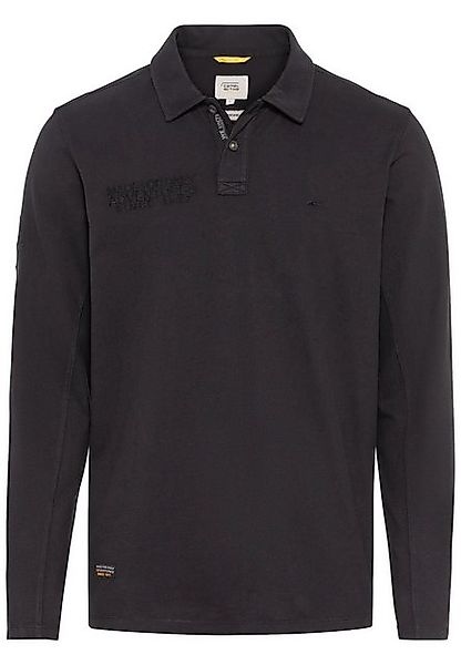 camel active Poloshirt Langarm-Poloshirt aus reiner Baumwolle günstig online kaufen