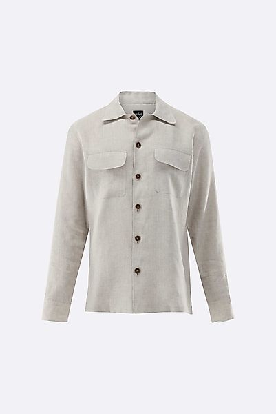Hemdjacke mit Reverskragen aus Leinen günstig online kaufen