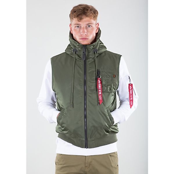 Alpha  Herren-Jacke Hooded MA-1 Vest - sage-green günstig online kaufen