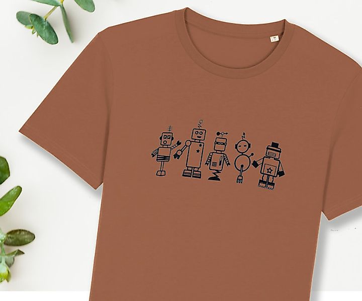 T-shirt "Roboter", Herrenshirt, Bedruckt, Handsiebdruck günstig online kaufen