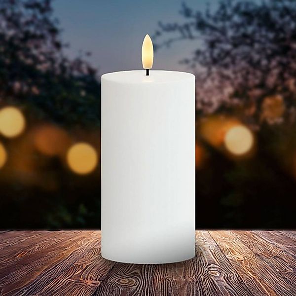 LED-Kerze Sille, Solarbetrieb, Höhe 15 cm, weiß, IP44 günstig online kaufen
