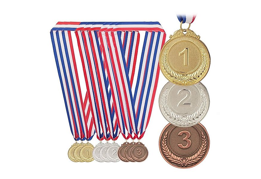 relaxdays Dekoobjekt 12er Set Medaille für Kinder günstig online kaufen