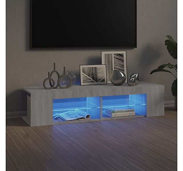 vidaXL TV-Schrank TV-Schrank mit LED Leuchten Grau Sonoma 135x39x30 cm günstig online kaufen