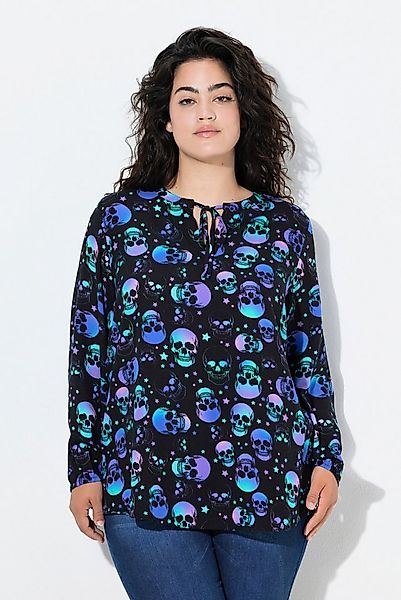 Angel of Style Longbluse Bluse A-Linie Totenköpfe Langarm günstig online kaufen