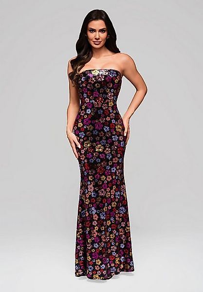 OMBRE Abendkleid Elegantes Paillettenkleid mit Blumenmuster günstig online kaufen