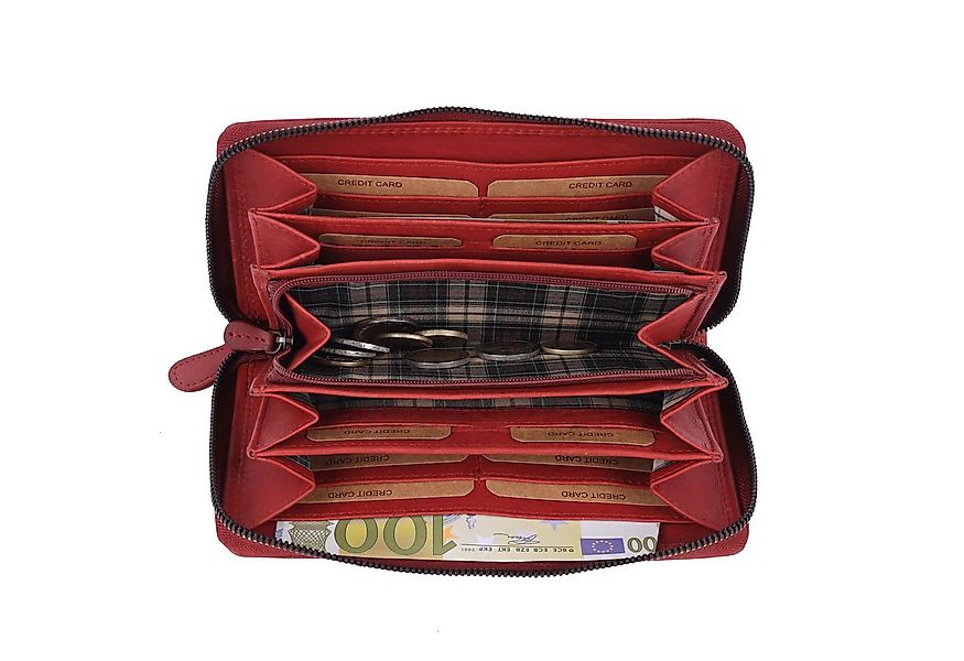 Benthill Geldbörse Groß Echt Leder XL Portemonnaie RFID viele Kartenfächer günstig online kaufen