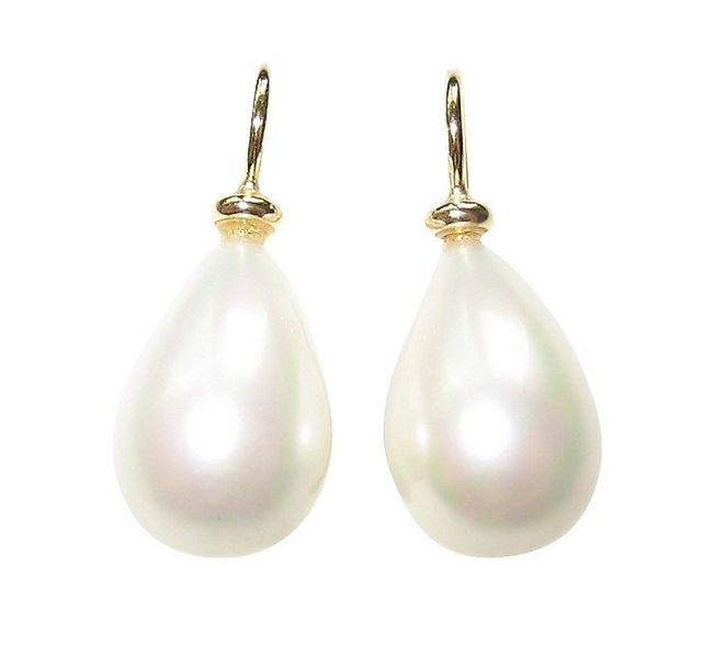 Mugello Perlenohrringe Goccia weiß gold-platt. Muschelkern klassisch stilvo günstig online kaufen