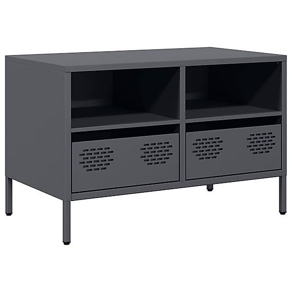 vidaXL Schrankmodule TV-Schrank Anthrazit 68x39x43,5 cm Kaltgewalzter Stahl günstig online kaufen