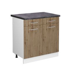 Vicco Unterschrank R-Line, Artisan-Eiche/Weiß, 80 cm, günstig online kaufen