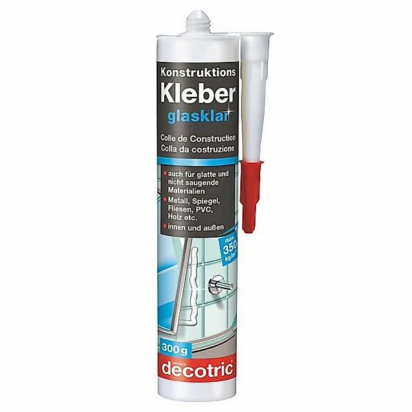 Decotric Konstruktions-Kleber 300 g Glasklar günstig online kaufen