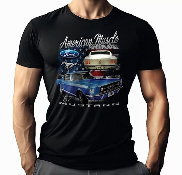 GASOLINE BANDIT® T-Shirt für US-Car Ford Mustang Fahrer und Fans - Original günstig online kaufen