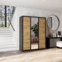 Masseno Schwebetürenschrank SORE Kleiderschrank mit Spiegel günstig online kaufen