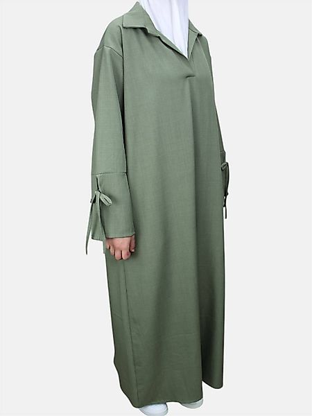 Aymasal Maxikleid Abaya Elmedina Schleifenarm Leinenoptik günstig online kaufen