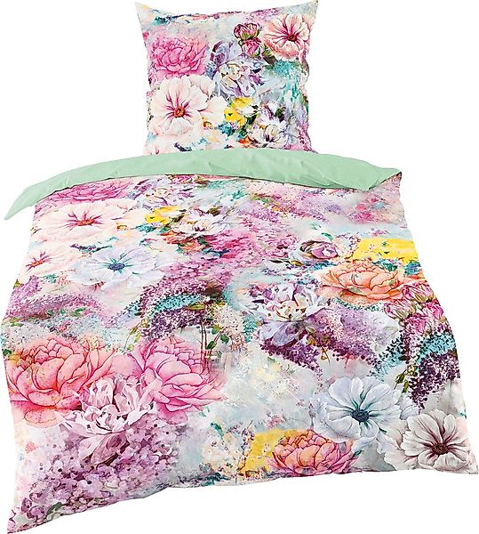 BIERBAUM Wendebettwäsche »Colorful Flowers«, mit floralem Digitalprint günstig online kaufen