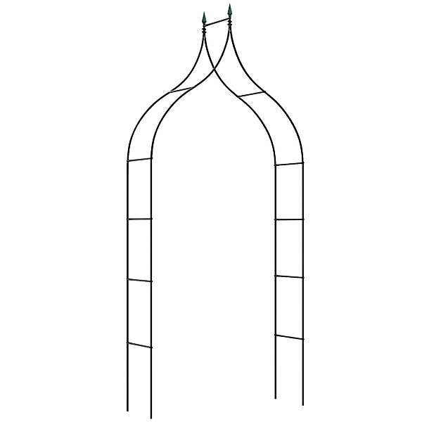 Costway Rosenbogen Metall Gartenbogen für Kletterpflanzen 125x39x287cm günstig online kaufen