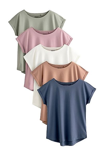 Next T-Shirt 5er-Pack T-Shirts mit Flügelärmeln, Kurzgröße (5-tlg) günstig online kaufen