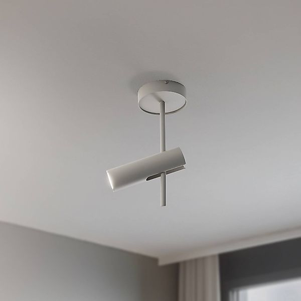 Deckenspot Leda 1, taupe, 1-flammig, Stahl, GU10, Höhe 34 cm günstig online kaufen