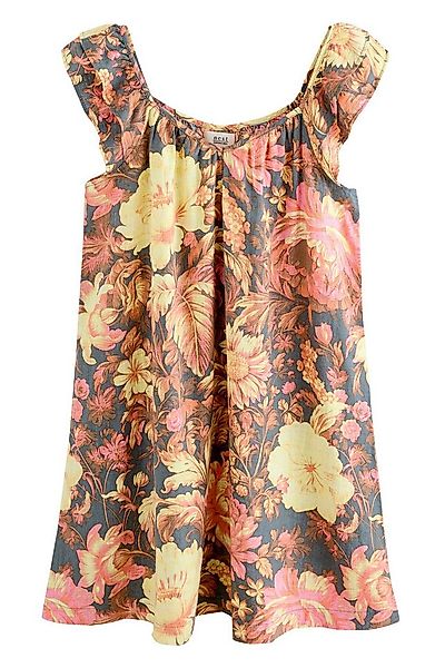 Next Minikleid Minikleid mit V-Ausschnitt und Rüschenärmeln (1-tlg) günstig online kaufen