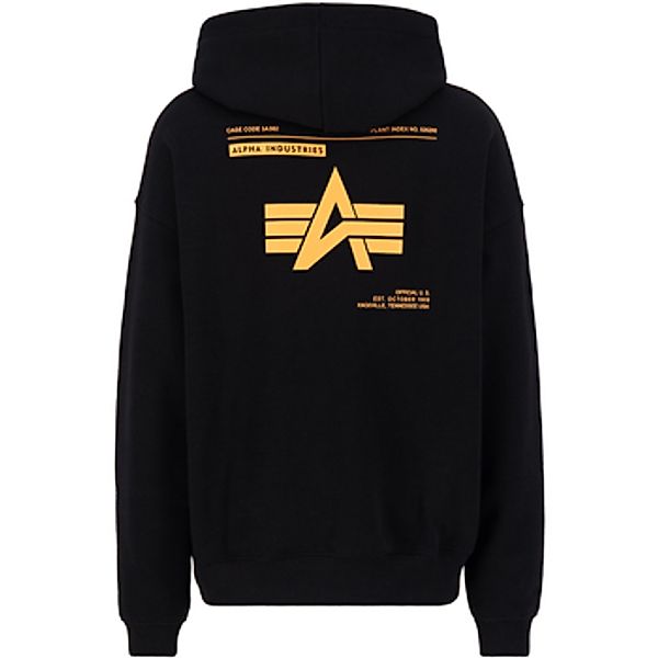 Alpha  Sweatshirt Logo Back Print Hoodie - black günstig online kaufen