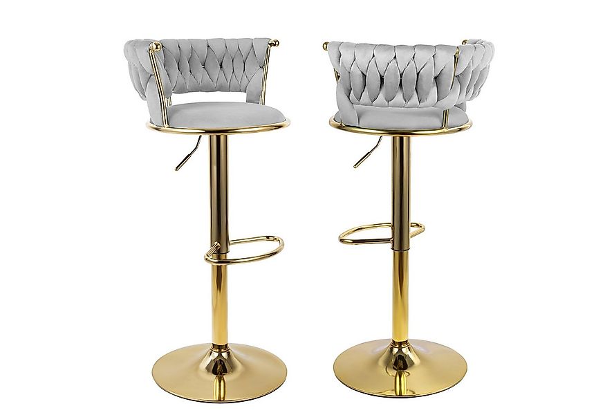 HawthyHome Barhocker Barstuhl mit Rückenlehne und Fußstütze höhenverstellba günstig online kaufen