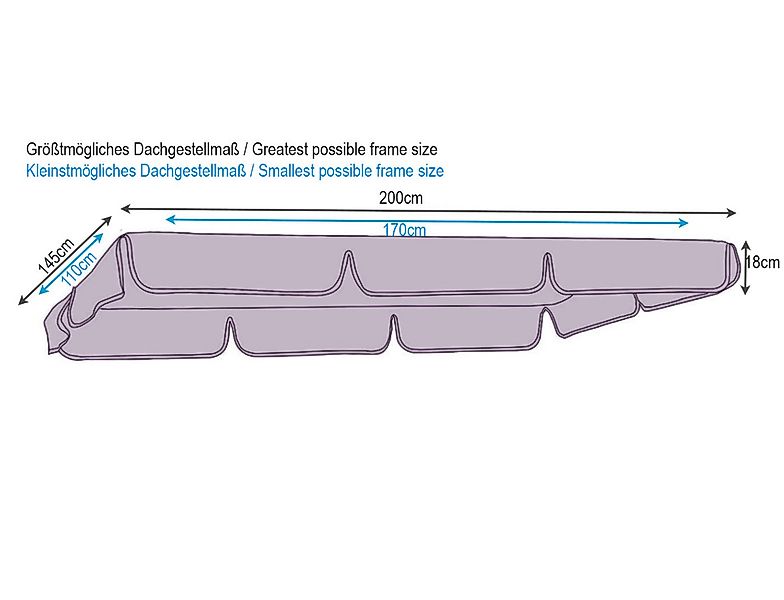 Quick Star Hollywoodschaukelersatzdach Ersatzdach Hollywoodschaukel Grün, U günstig online kaufen