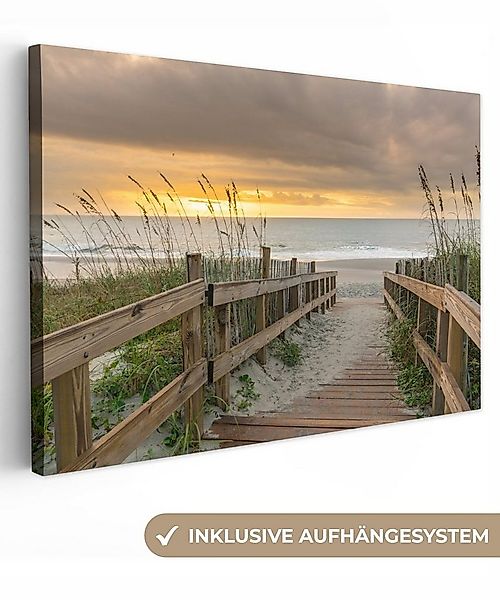 OneMillionCanvasses® Leinwandbild Strand - Meer - Düne - Weg, Fotodruck (1 günstig online kaufen