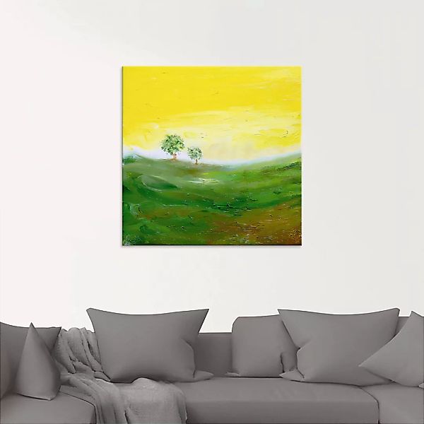 Artland Glasbild "Sonniger Tag", Wiesen & Bäume, (1 St.), in verschiedenen günstig online kaufen
