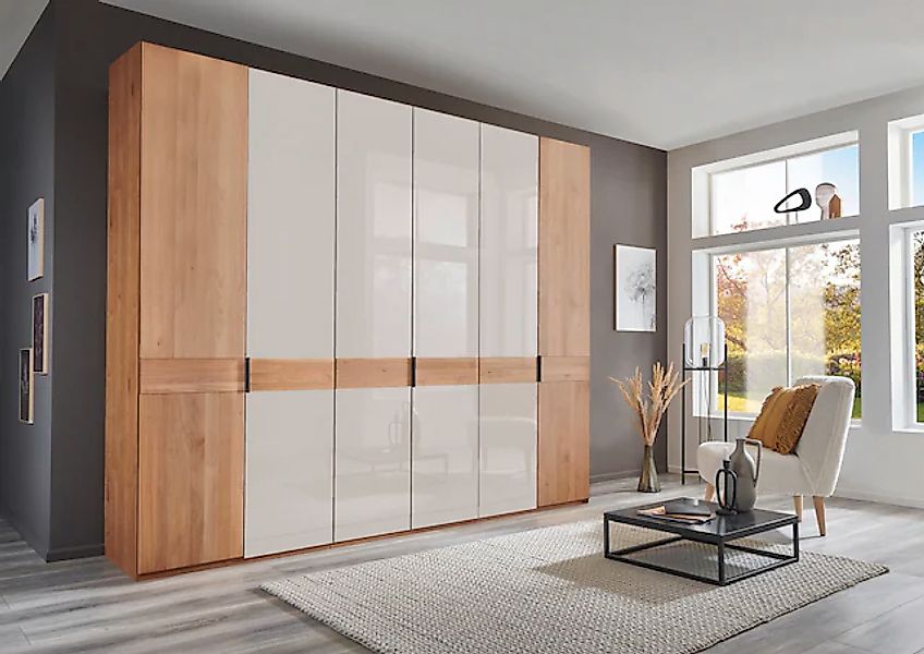 WIEMANN Kleiderschrank "Cardiff, Massivholztüren in Kombination mit Glas- o günstig online kaufen