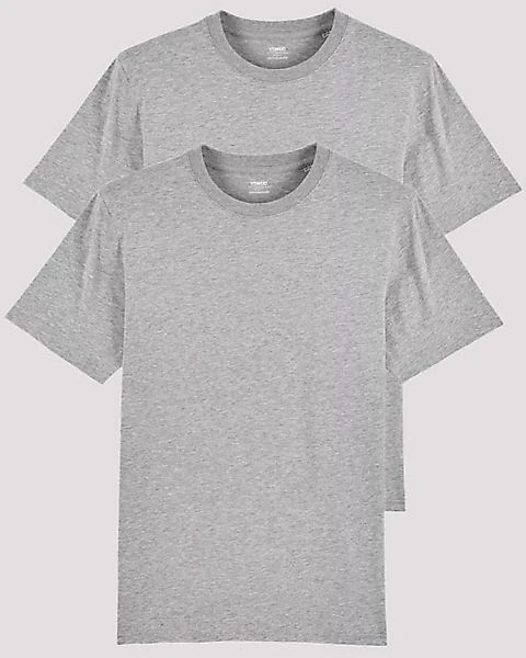 YTWOO T-Shirt 2er Pack, Männer T-Shirt Basic, schwere Bio-Baumwolle, 220g/m günstig online kaufen