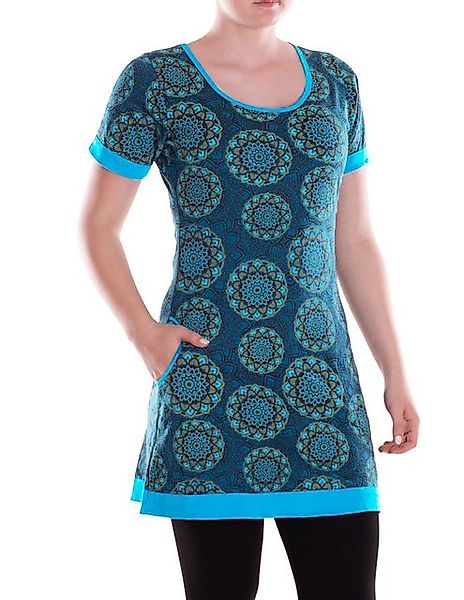 Vishes Minikleid Damen Mini-Kleid Baumwolle geometrisch Pull On mit Taschen günstig online kaufen