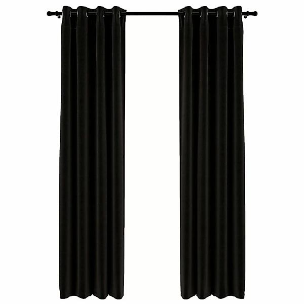 Verdunkelungsvorhänge Leinenoptik 2 Stk. Anthrazit 140x245 Cm günstig online kaufen