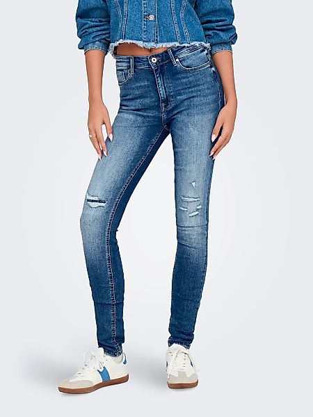 ONLY Skinny-fit-Jeans "ONLPAOLA HW SK REP DNM GEN X", mit Destroyed Effekt günstig online kaufen