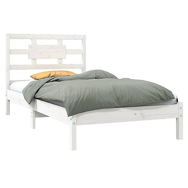 vidaXL Bett Massivholzbett Weiß 90x190 cm günstig online kaufen