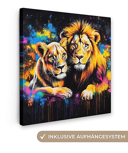 OneMillionCanvasses® Leinwandbild Löwen - Malerei - günstig online kaufen